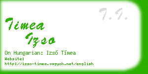 timea izso business card