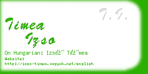 timea izso business card